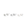 Thumbnail Image 0 of 4.0mm Pearl and Cubic Zirconia Three Pair Stud Earrings Set in Sterling Silver
