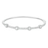 Thumbnail Image 0 of Cubic Zirconia Frame Station Bangle in Sterling Silver