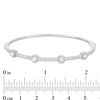 Thumbnail Image 1 of Cubic Zirconia Frame Station Bangle in Sterling Silver