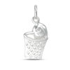 Thumbnail Image 0 of Basketball and Hoop Necklace Charm in Sterling Silver