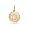 Thumbnail Image 0 of Cubic Zirconia Virgo Zodiac Sign Disc Necklace Charm in 10K Gold