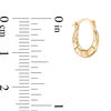 Thumbnail Image 1 of Cubic Zirconia Loop Cross Stud Earrings in Sterling Silver