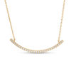 Thumbnail Image 0 of Cubic Zirconia Curved Bar Necklace in 10K Gold