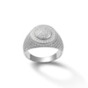 Thumbnail Image 0 of Cubic Zirconia Composite Frame Dome Ring in Solid Sterling Silver