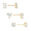 Thumbnail Image 0 of Multi-Shape Yellow Cubic Zirconia Stud Earrings Set in 10K Gold