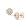 Thumbnail Image 0 of 10K Solid Gold 1/6 CT. T.W. Diamond Scallop Frame Studs