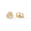 Thumbnail Image 1 of 10K Solid Gold 1/6 CT. T.W. Diamond Scallop Frame Studs