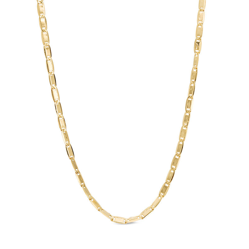 060 Gauge Valentino Chain Necklace in 10K Hollow Gold - 18"
