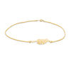 Thumbnail Image 0 of Diamond-Cut Leaf Anklet in 10K Gold - 10"