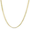 Thumbnail Image 0 of Made in Italy 080 Gauge Air Solid Curb Chain Necklace in 10K Hollow Gold - 30"