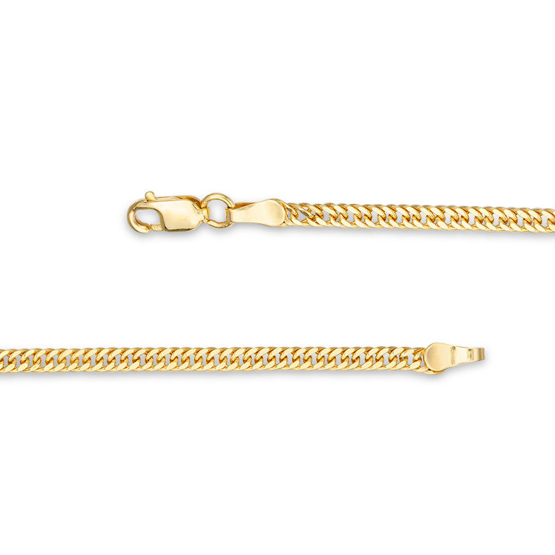 Made in Italy 050 Gauge Curb Chain Necklace in 10K Gold - 18"