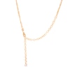 Thumbnail Image 3 of 035 Gauge Bar Station Singapore Choker Chain Necklace in 10K Gold - 16"