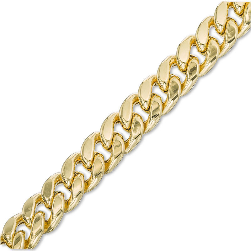 300 Gauge Cuban Curb Chain Bracelet in 10K Gold Bonded Sterling Silver - 9"