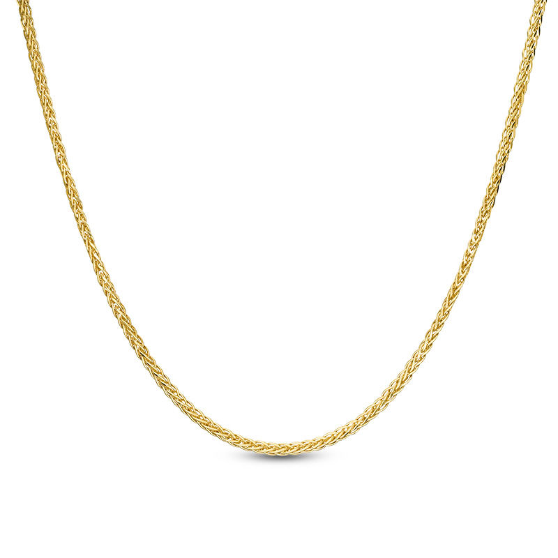 025 Gauge Wheat Chain Necklace in 14K Gold - 18"