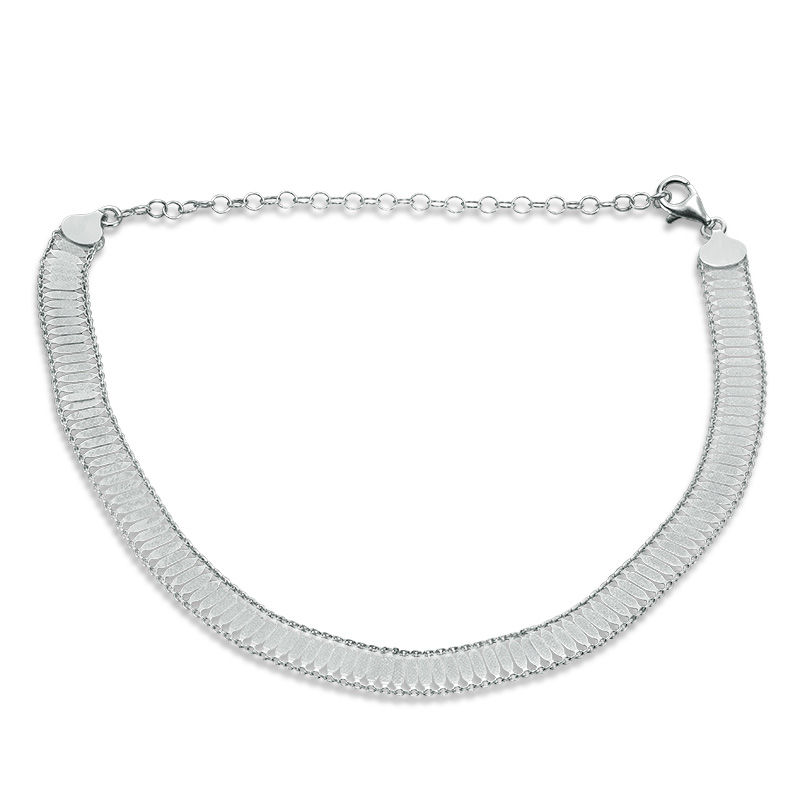 Bar Choker Necklace in Sterling Silver - 16"