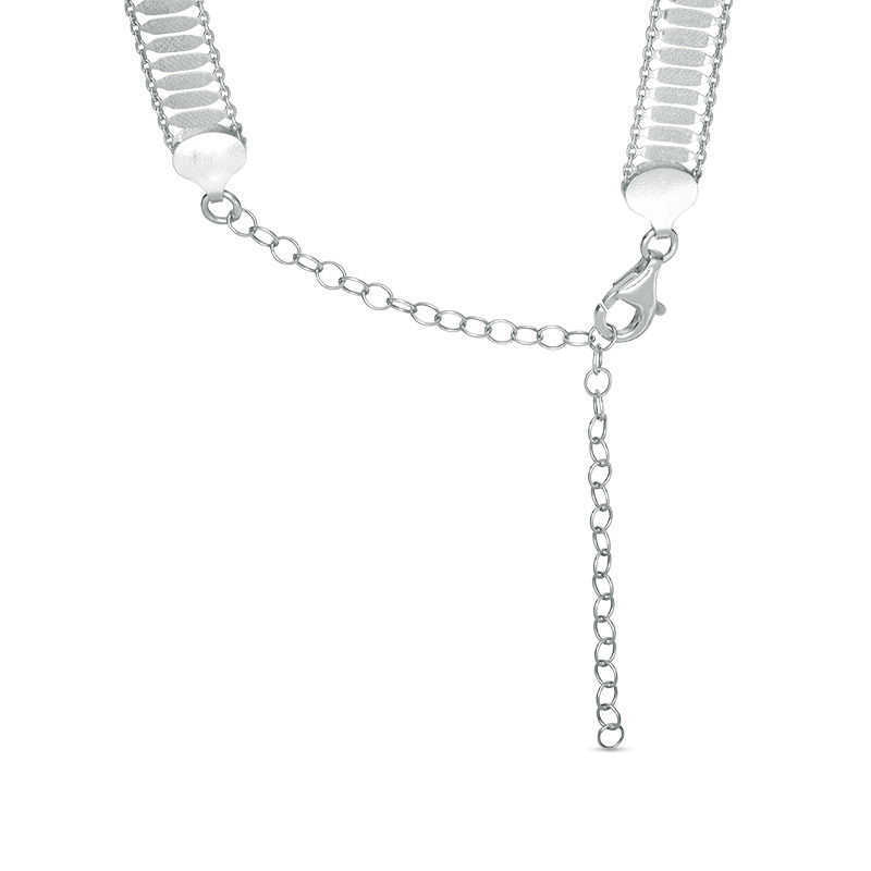 Bar Choker Necklace in Sterling Silver - 16"