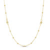 Thumbnail Image 0 of 3mm Diamond-Cut Bead Station Necklace in 10K Gold - 30"