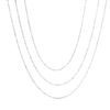 Thumbnail Image 0 of Made in Italy Triple Strand Diamond-Cut Bead Necklace in Sterling Silver