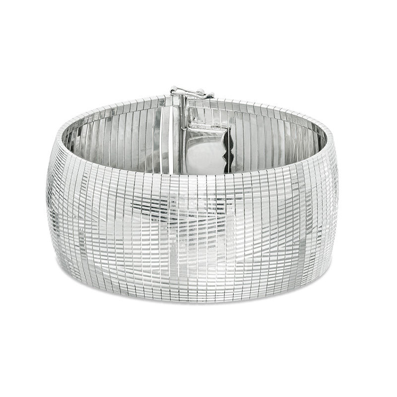 20mm Cubetto Omega Chain Bracelet in Sterling Silver - 7.5"