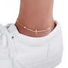 Thumbnail Image 2 of 10K Solid Gold CZ Sideways Cross Anklet