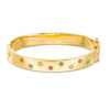 Thumbnail Image 0 of Child's Multi-Color Cubic Zirconia Star Bangle in Brass with 18K Gold Plate - 5.9"