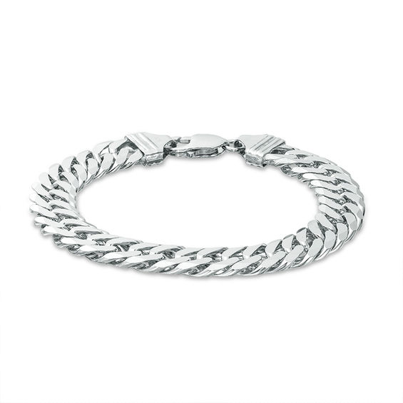 Men's Sterling Silver 220 Gauge Cuban Curb Chain Bracelet - 9