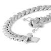 Thumbnail Image 1 of Cubic Zirconia 10mm Curb Chain Bracelet in Solid Sterling Silver - 8.5"