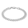Thumbnail Image 0 of Cubic Zirconia 7mm Curb Chain Bracelet in Solid Sterling Silver - 7.5"