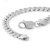 Thumbnail Image 1 of Cubic Zirconia 7mm Curb Chain Bracelet in Solid Sterling Silver - 7.5"