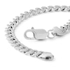 Thumbnail Image 1 of Cubic Zirconia 7mm Curb Chain Bracelet in Solid Sterling Silver - 8.5"