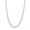 Thumbnail Image 0 of Cubic Zirconia 7mm Curb Chain Necklace in Solid Sterling Silver - 20"