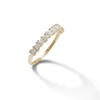 Thumbnail Image 1 of Marquise and Round Cubic Zirconia Zig-Zag Ring in 10K Gold - Size 7