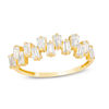 Thumbnail Image 0 of Baguette Cubic Zirconia Zig-Zag Ring in 10K Gold - Size 7