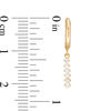 Thumbnail Image 1 of Cubic Zirconia Linear Drop Earrings in 10K Gold