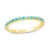 Thumbnail Image 0 of Blue Cubic Zirconia Eternity Band in 10K Gold - Size 7