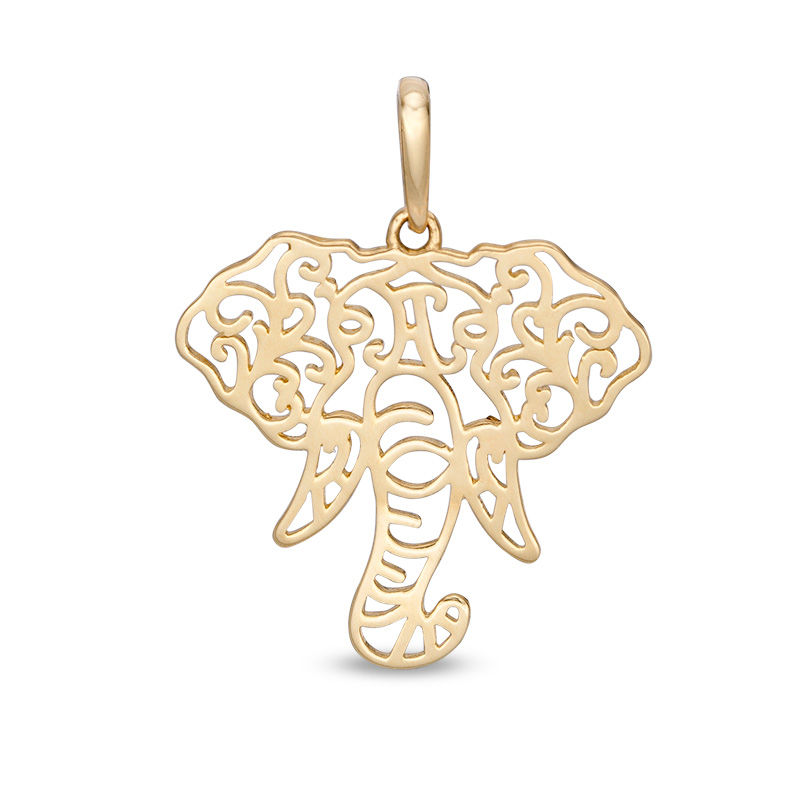 Elephant Bracelet 14x12mm-GLD-136 Elephant Necklace 2 Pcs Gold Plated Elephant Charms Elephant Findings gold Elephant
