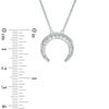 Thumbnail Image 1 of Graduated Cubic Zirconia Crescent Moon Pendant in Sterling Silver