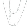 Thumbnail Image 0 of Lowercase Cursive "babe" Necklace in Sterling Silver - 19"