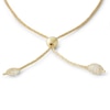 Thumbnail Image 1 of Made in Italy Briolette Cubic Zirconia Mesh Bolo Bracelet in 10K Solid Gold - 9.5"