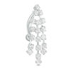 Thumbnail Image 0 of 014 gauge Crystal Cascading Linear Dangle Top Down Belly Button Ring in Stainless Steel
