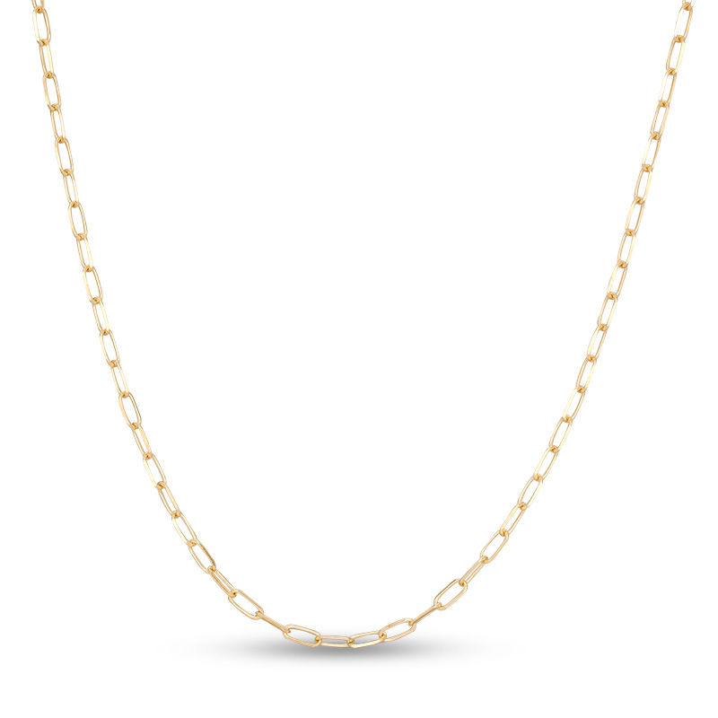 040 Gauge Forzatina Cable Chain Necklace in 10K Gold - 24"