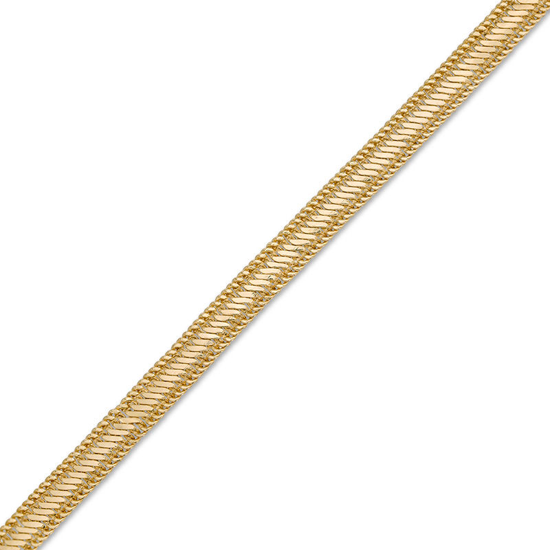 Made in Italy 060 Gauge Hollow Sedusa Link Chain Bracelet in 10K Gold - 7.25"