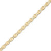 Thumbnail Image 0 of 060 Gauge Hammered Valentino Chain Bracelet in 10K Gold - 7.5"