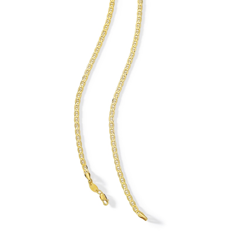 3.2mm Mariner Chain Necklace in 10K Gold Bonded Semi-Solid Sterling Silver - 22"