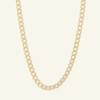 Thumbnail Image 0 of 120 Gauge Bevelled Curb Chain Necklace in 10K Hollow Gold Bonded Sterling Silver - 20"