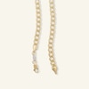 Thumbnail Image 1 of 120 Gauge Bevelled Curb Chain Necklace in 10K Hollow Gold Bonded Sterling Silver - 20"