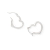 Thumbnail Image 1 of Tilted Heart Tube Hoop Earrings in Hollow Sterling Silver