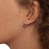 Thumbnail Image 2 of Tilted Heart Tube Hoop Earrings in Hollow Sterling Silver