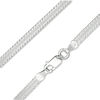 Thumbnail Image 0 of 040 Gauge Diamond-Cut Edge Herringbone Chain Necklace in Sterling Silver - 18"