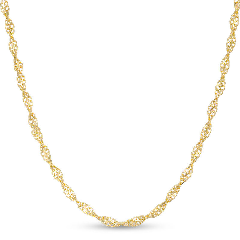 040 Gauge Dorica Chain Necklace in 10K Gold Bonded Sterling Silver - 20"